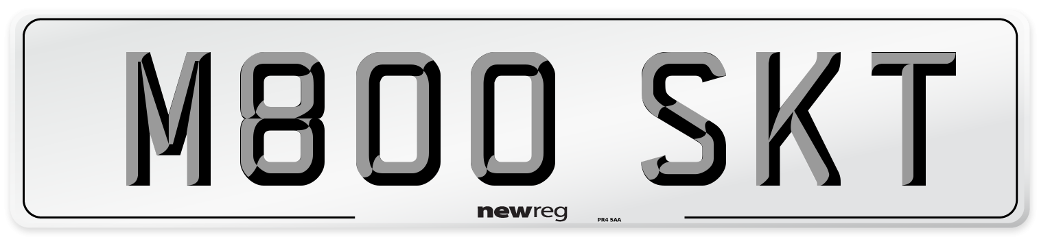 M800 SKT Number Plate from New Reg